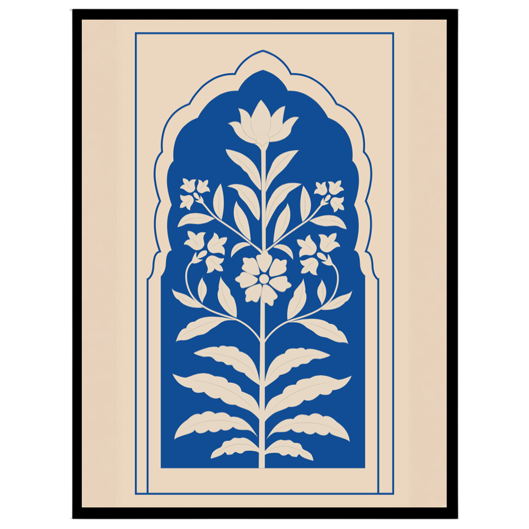 Experience the opulent beauty of Indo-Mughal artistry with this captivating wall art. Featuring a for decor