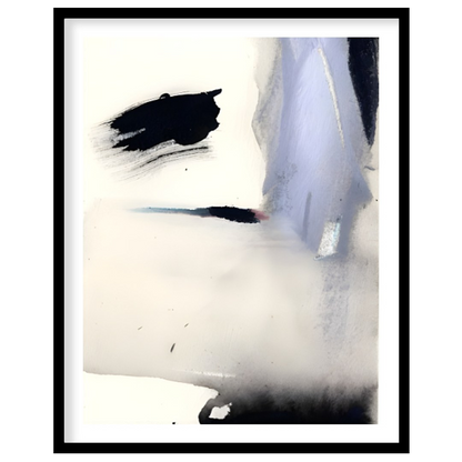"""Ink Veil"" presents an abstract composition with a focus on fluid ink washes and delicate color … for haven