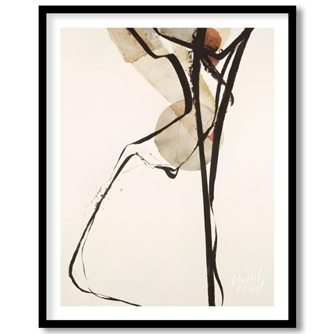 """Intersecting Limbs"" presents an abstract composition with a focus on dynamic lines and fragment… for house