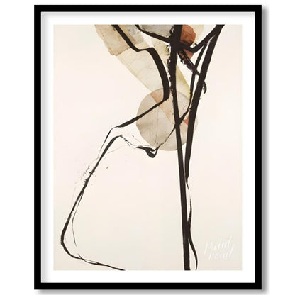 """Intersecting Limbs"" presents an abstract composition with a focus on dynamic lines and fragment… for house