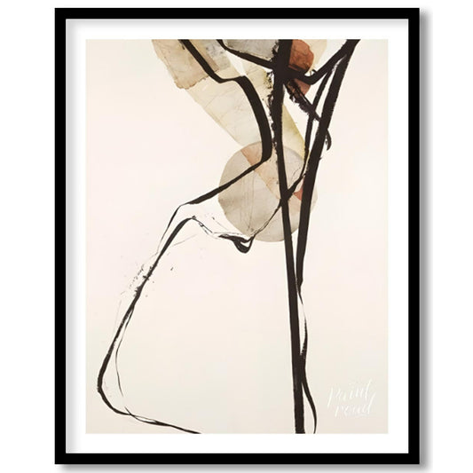 """Intersecting Limbs"" presents an abstract composition with a focus on dynamic lines and fragment… for house