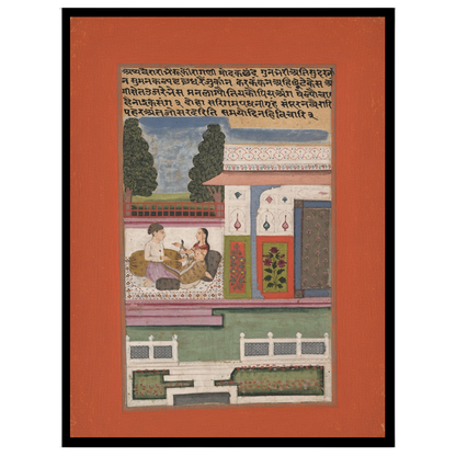 Experience the serene elegance of a royal couple in a vibrant garden setting, captured in intricate for decor