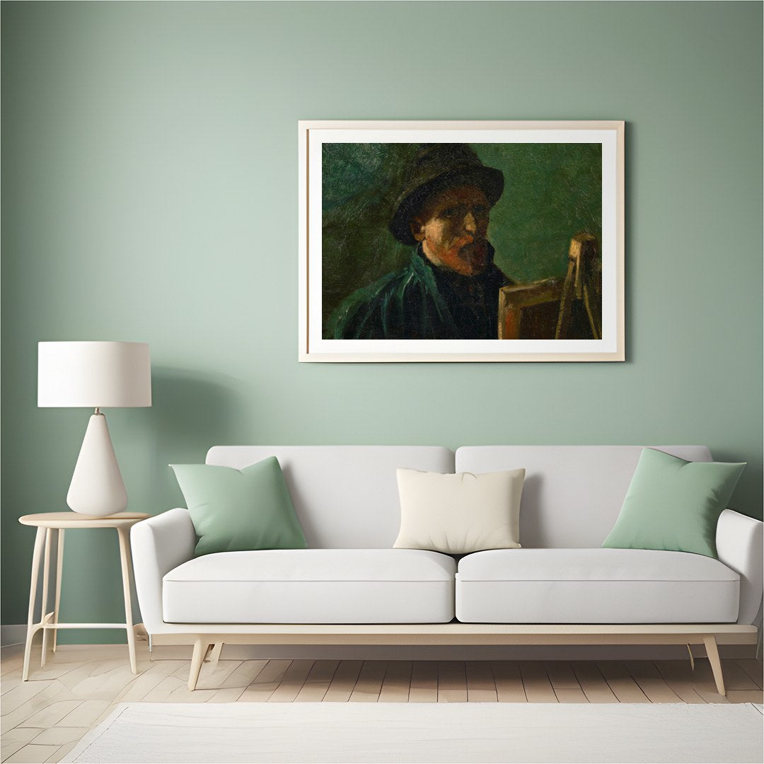 Capture the depth and introspection of creativity with this evocative portrait. The earthy tones for Hall