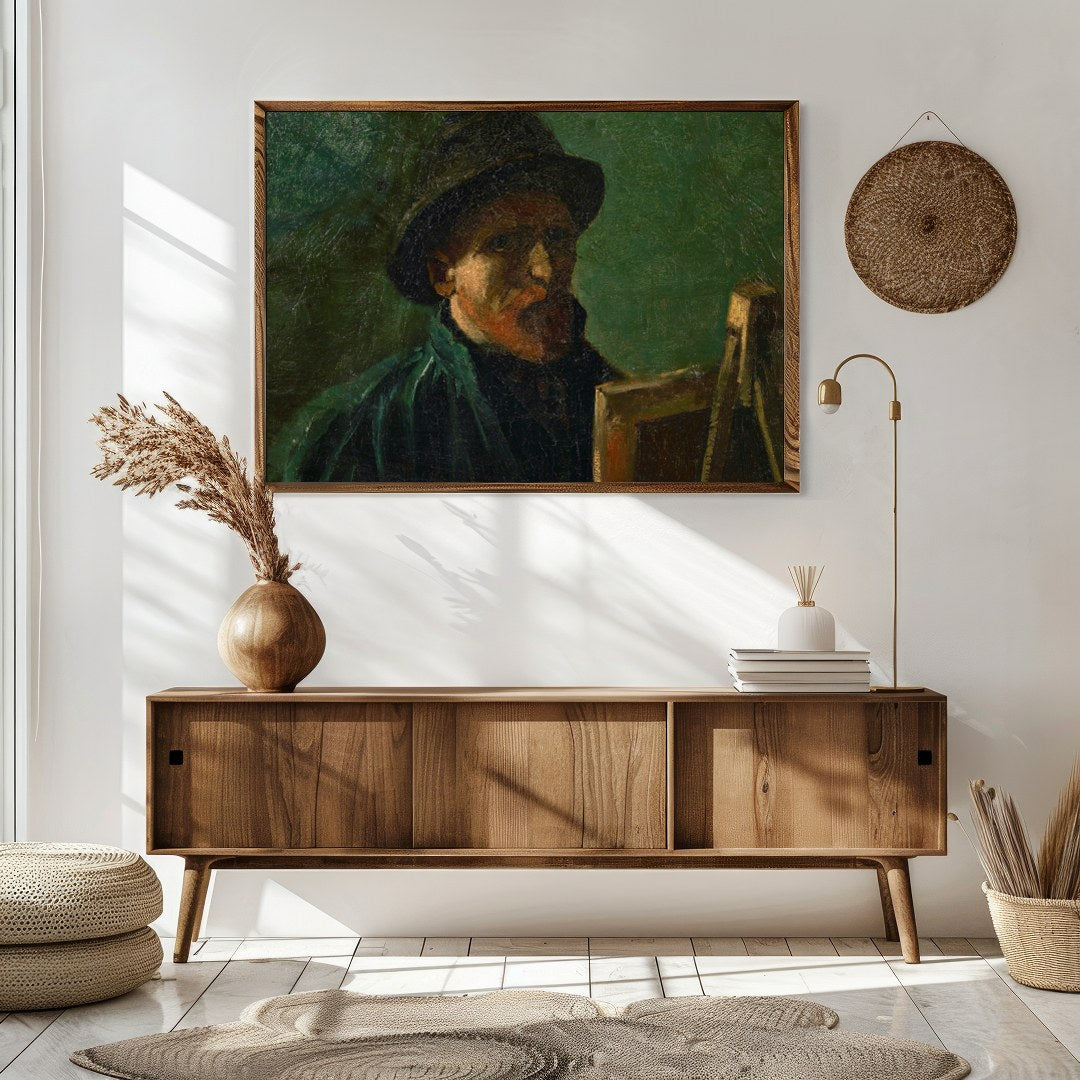 Capture the depth and introspection of creativity with this evocative portrait. The earthy tones for Sitting Area
