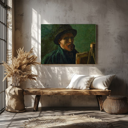 Capture the depth and introspection of creativity with this evocative portrait. The earthy tones for Veranda