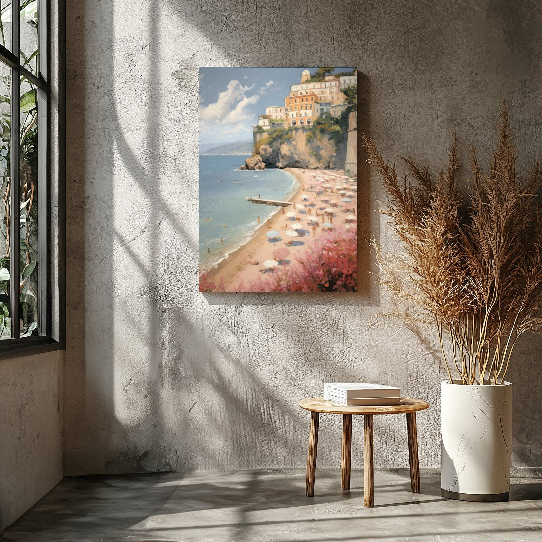 Capture the essence of Mediterranean charm with 'Italian Coastal Bliss.' This stunning artwork for Entrance