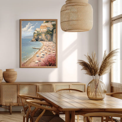 Capture the essence of Mediterranean charm with 'Italian Coastal Bliss.' This stunning artwork for Extra Kitchen