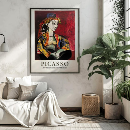 This poster advertises the “PICASSO der Maler und seine Modelle” (Picasso the Painter and his Model… for living room