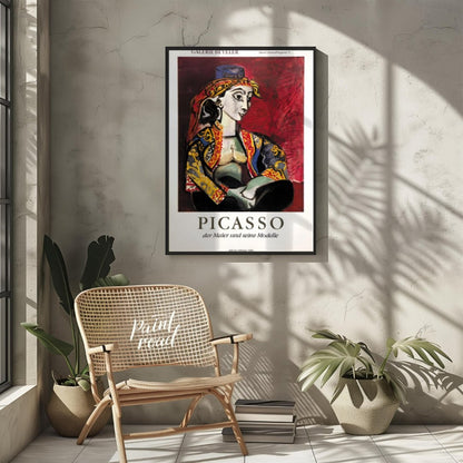 This poster advertises the “PICASSO der Maler und seine Modelle” (Picasso the Painter and his Model… for other