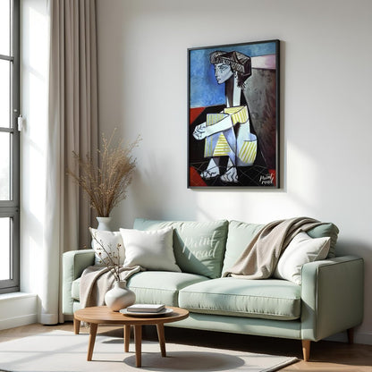 “Jacqueline Kneeling” is another striking portrait by Pablo Picasso of his beloved wife and muse, J… for living room