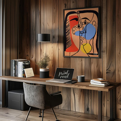 This vibrant and emotionally charged portrait by Pablo Picasso depicts Jacqueline Roque, his second… for office