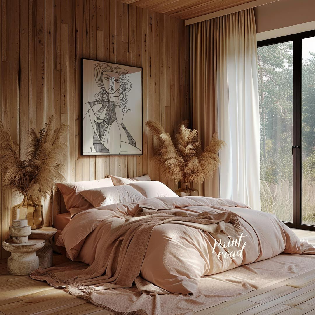 Jacqueline Roque Line Drawing Painting available online at Paintroad showing Abstract Bedroom and Expressive