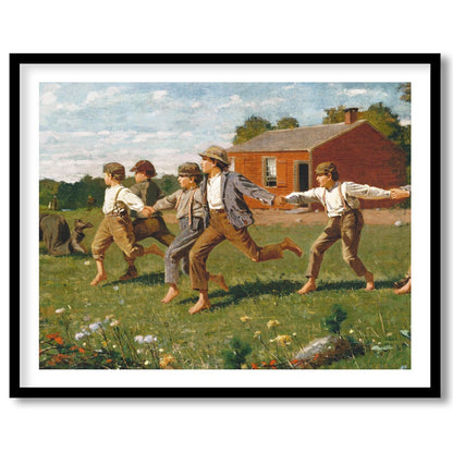 Capture the essence of carefree childhood with this delightful artwork featuring a group of for decor
