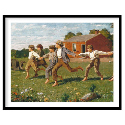 Capture the essence of carefree childhood with this delightful artwork featuring a group of for decor