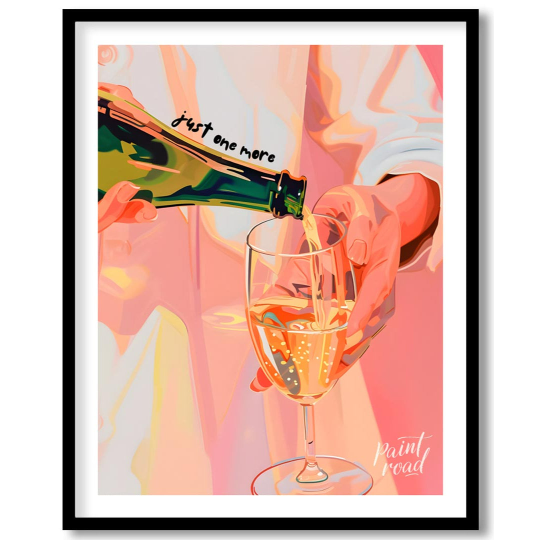 A vibrant and playful illustration capturing the moment of pouring a glass of sparkling wine. The a… for sweet home