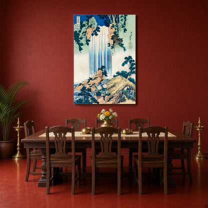 Experience the mesmerizing beauty of nature with this fine-art print by the legendary Katsushika for Dining