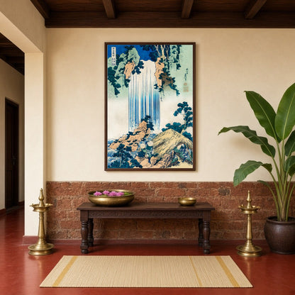 Experience the mesmerizing beauty of nature with this fine-art print by the legendary Katsushika for Hallway