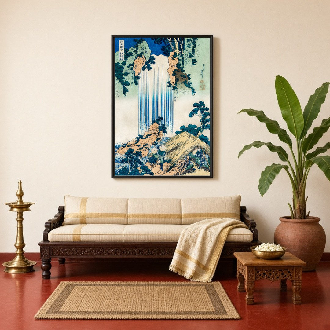 Experience the mesmerizing beauty of nature with this fine-art print by the legendary Katsushika for Living Room