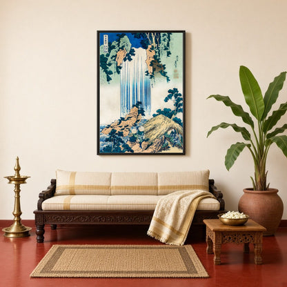 Experience the mesmerizing beauty of nature with this fine-art print by the legendary Katsushika for Living Room