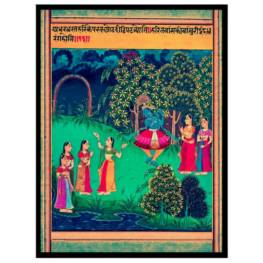 Immerse yourself in the vibrant world of traditional Pichwai art with this captivating piece for kitchen