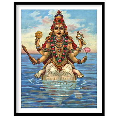 Witness Lord Vishnu in his Kurma avatar, rising from the ocean on the great tortoise that bore Mount for nook
