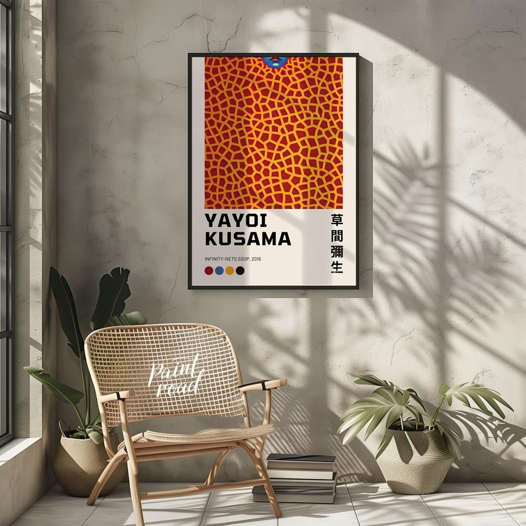 This captivating art print features an iconic representation of Yayoi Kusama’s “Infinity-Nets” seri… for other