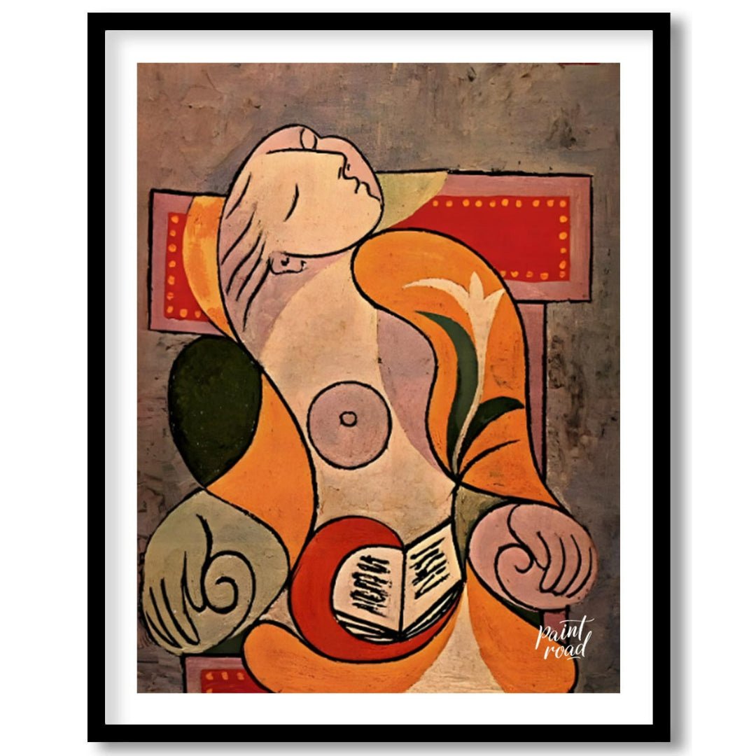 “La Lecture” by Pablo Picasso is a tender and intimate portrait of Marie-Thérèse Walter, depicted a… for sweet home