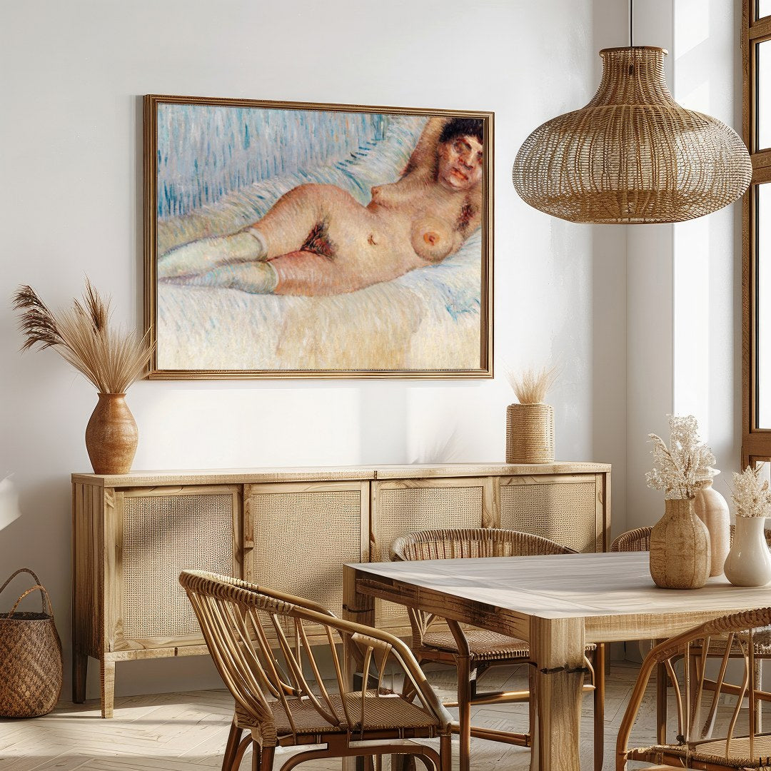 Indulge in the subtle beauty of this impressionist masterpiece, capturing the serene relaxation of for Dining