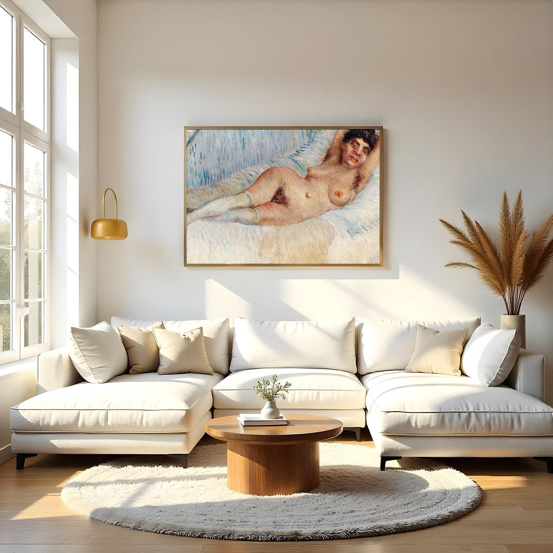 Indulge in the subtle beauty of this impressionist masterpiece, capturing the serene relaxation of for Living Room