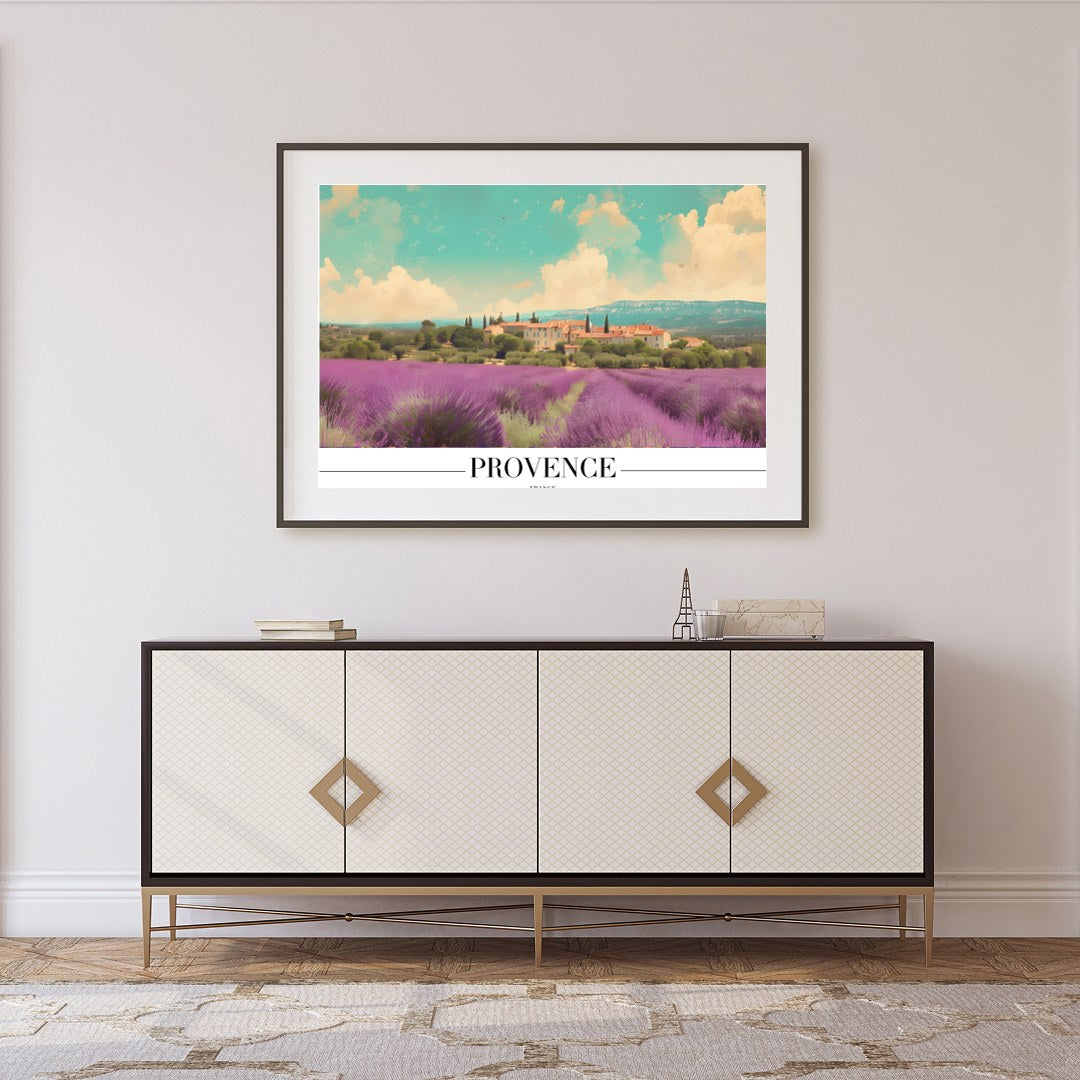 Immerse yourself in the serene beauty of Provence with this captivating artwork. Soft lavender for Foyer
