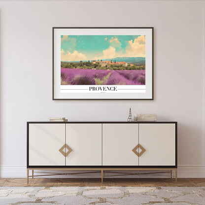 Immerse yourself in the serene beauty of Provence with this captivating artwork. Soft lavender for Foyer