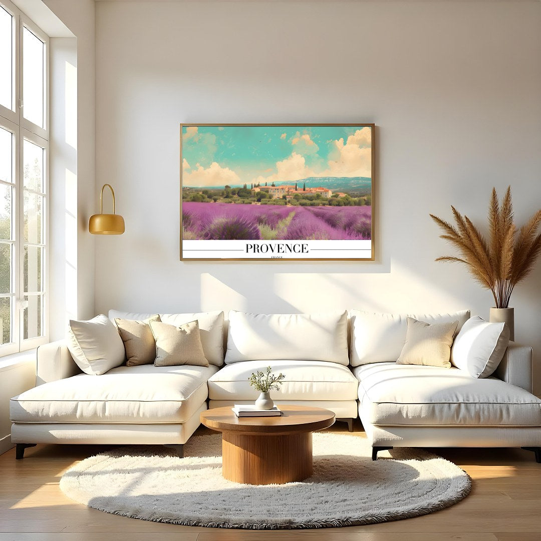 Immerse yourself in the serene beauty of Provence with this captivating artwork. Soft lavender for Living Room