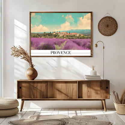 Immerse yourself in the serene beauty of Provence with this captivating artwork. Soft lavender for Sitting Area