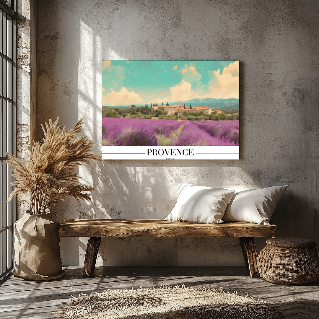 Immerse yourself in the serene beauty of Provence with this captivating artwork. Soft lavender for Veranda