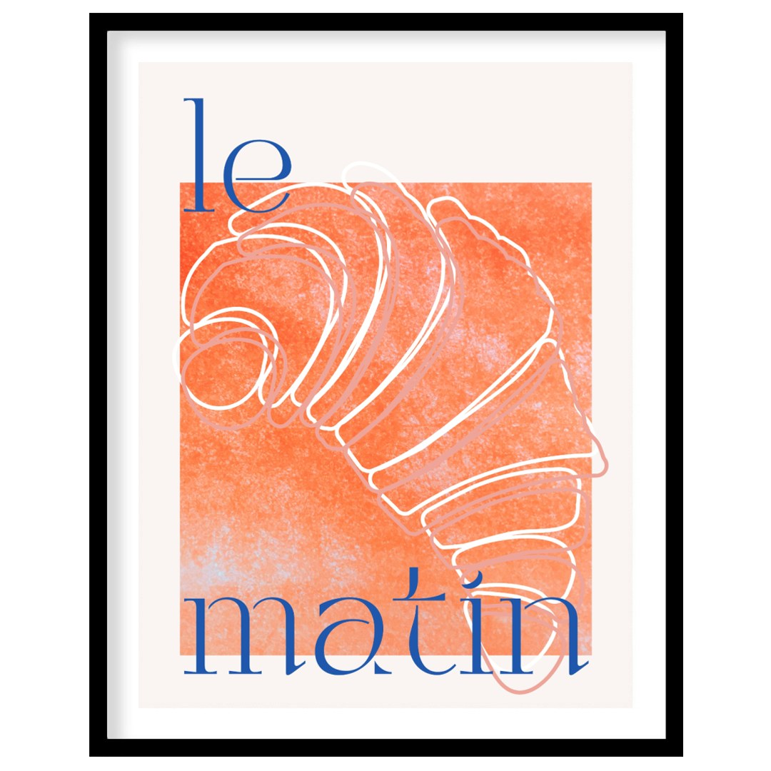This stylish and artistic poster offers a minimalist yet impactful representation of a classic Fren… for area