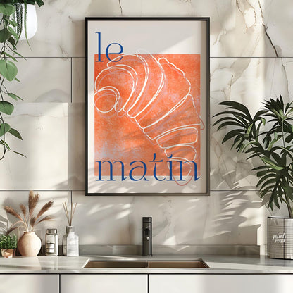 This stylish and artistic poster offers a minimalist yet impactful representation of a classic Fren… for kitchen