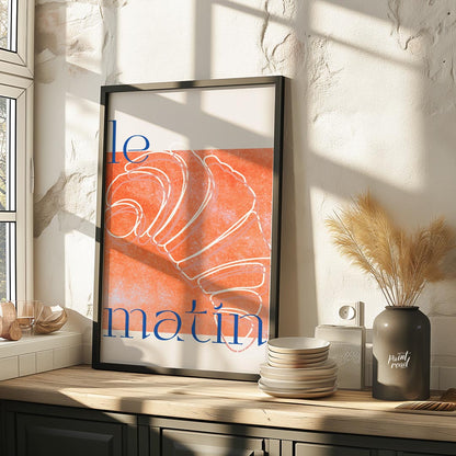 This stylish and artistic poster offers a minimalist yet impactful representation of a classic Fren… for kitchen