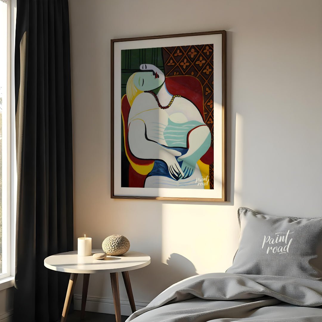 Pablo Picasso’s 1932 oil painting, Le Rêve (The Dream), is a vibrant and intimate portrait of his 2… for bedroom