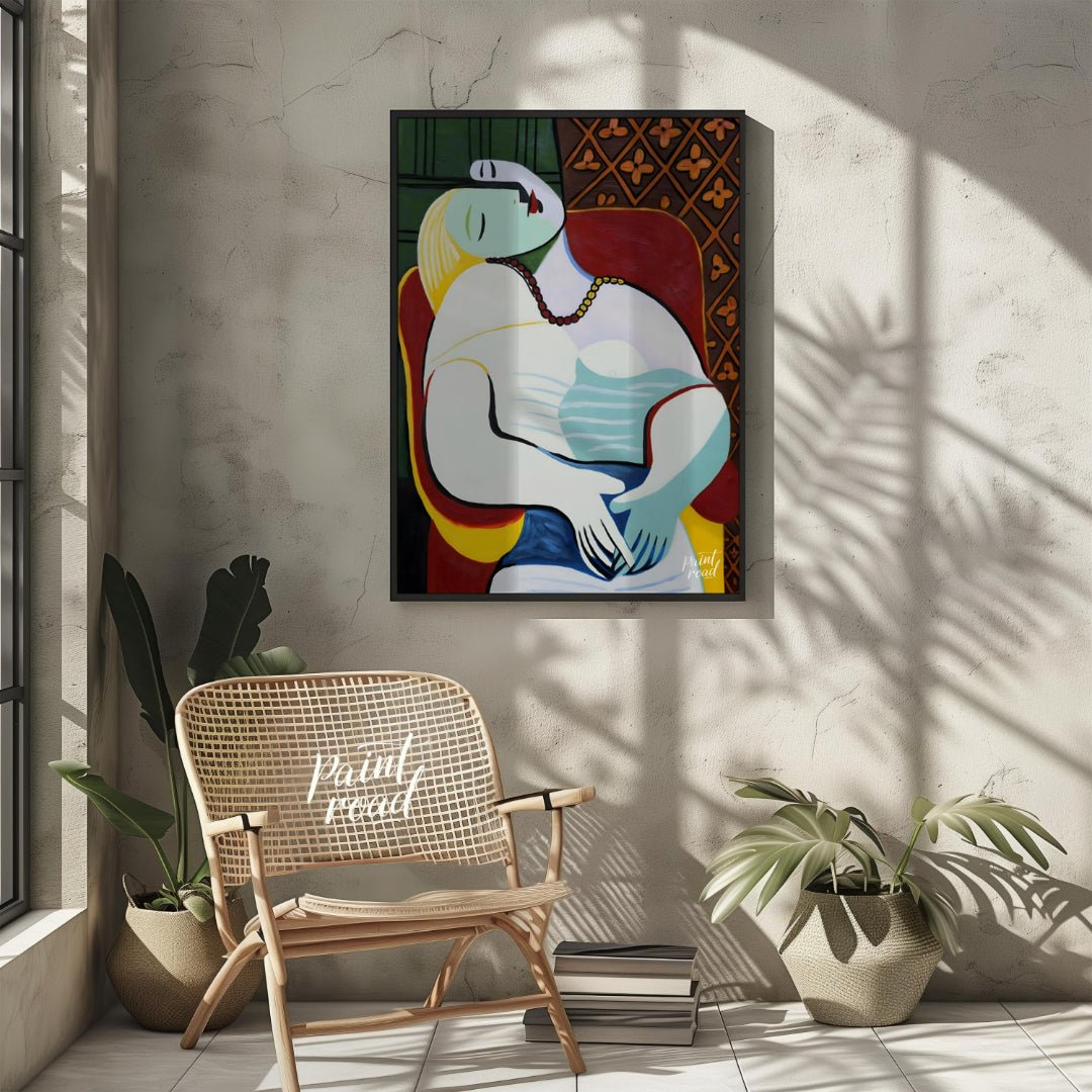 Pablo Picasso’s 1932 oil painting, Le Rêve (The Dream), is a vibrant and intimate portrait of his 2… for living room