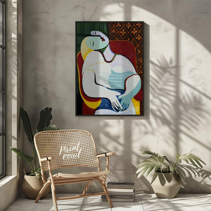 Pablo Picasso’s 1932 oil painting, Le Rêve (The Dream), is a vibrant and intimate portrait of his 2… for living room