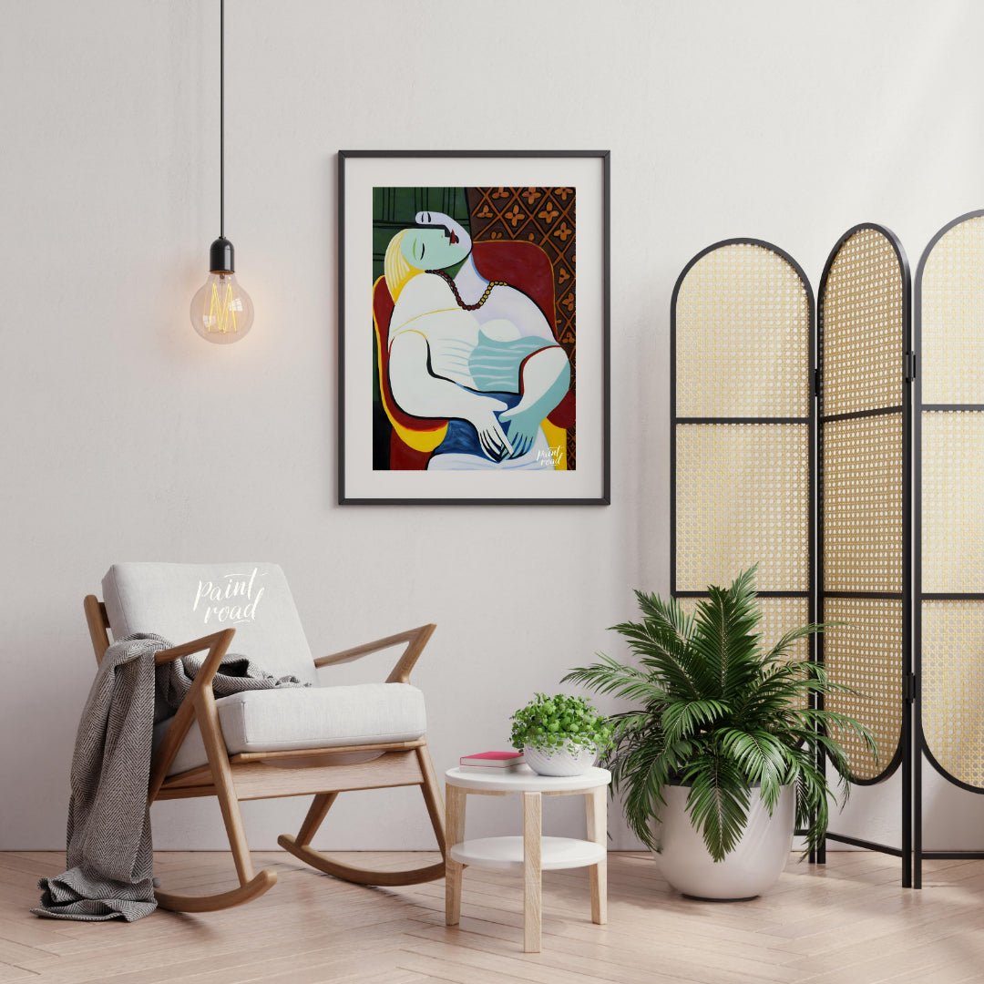 Pablo Picasso’s 1932 oil painting, Le Rêve (The Dream), is a vibrant and intimate portrait of his 2… for living room
