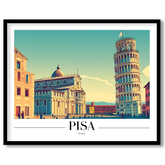 Immerse yourself in the architectural grandeur of Pisa with this stunning artwork. Capturing the for room