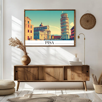 Immerse yourself in the architectural grandeur of Pisa with this stunning artwork. Capturing the for Sitting Area