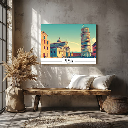 Immerse yourself in the architectural grandeur of Pisa with this stunning artwork. Capturing the for Veranda