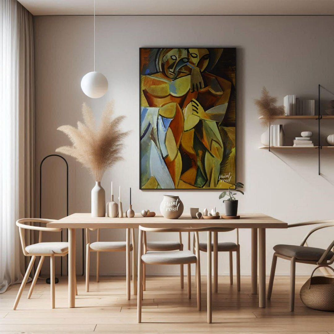 “Les Demoiselles d’Avignon,” painted by Pablo Picasso in 1907, is a monumental and revolutionary wo… for dining room