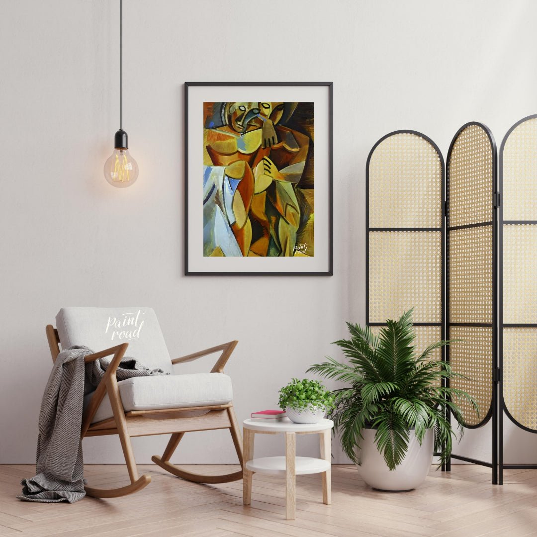 “Les Demoiselles d’Avignon,” painted by Pablo Picasso in 1907, is a monumental and revolutionary wo… for living room