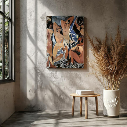 “Les Demoiselles d’Avignon,” painted by Pablo Picasso in 1907, is a monumental and revolutionary oi… for living room