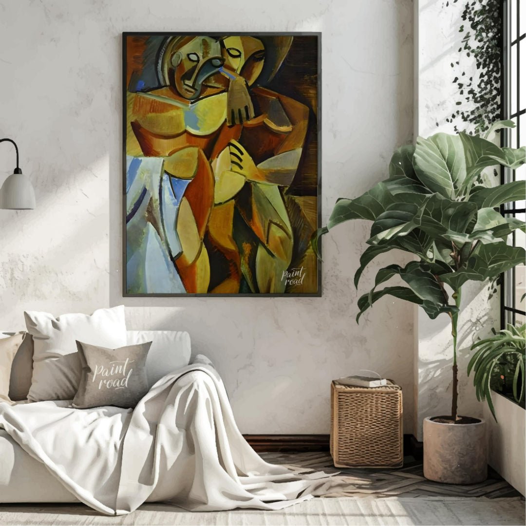 “Les Demoiselles d’Avignon,” painted by Pablo Picasso in 1907, is a monumental and revolutionary wo… for living room
