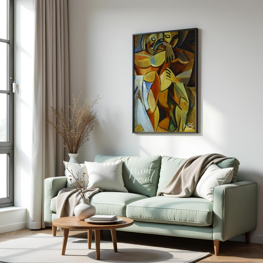 “Les Demoiselles d’Avignon,” painted by Pablo Picasso in 1907, is a monumental and revolutionary wo… for living room