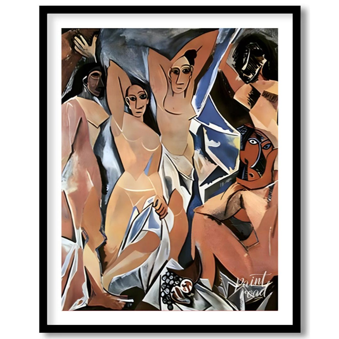 “Les Demoiselles d’Avignon,” painted by Pablo Picasso in 1907, is a monumental and revolutionary oi… for place